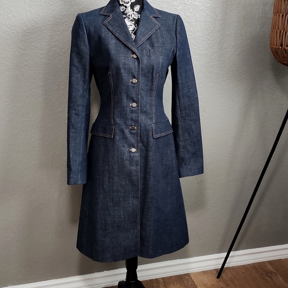 Dolce & Gabbana Jackets & Coats Dolce Gabbana Long Fitted Dark Jean